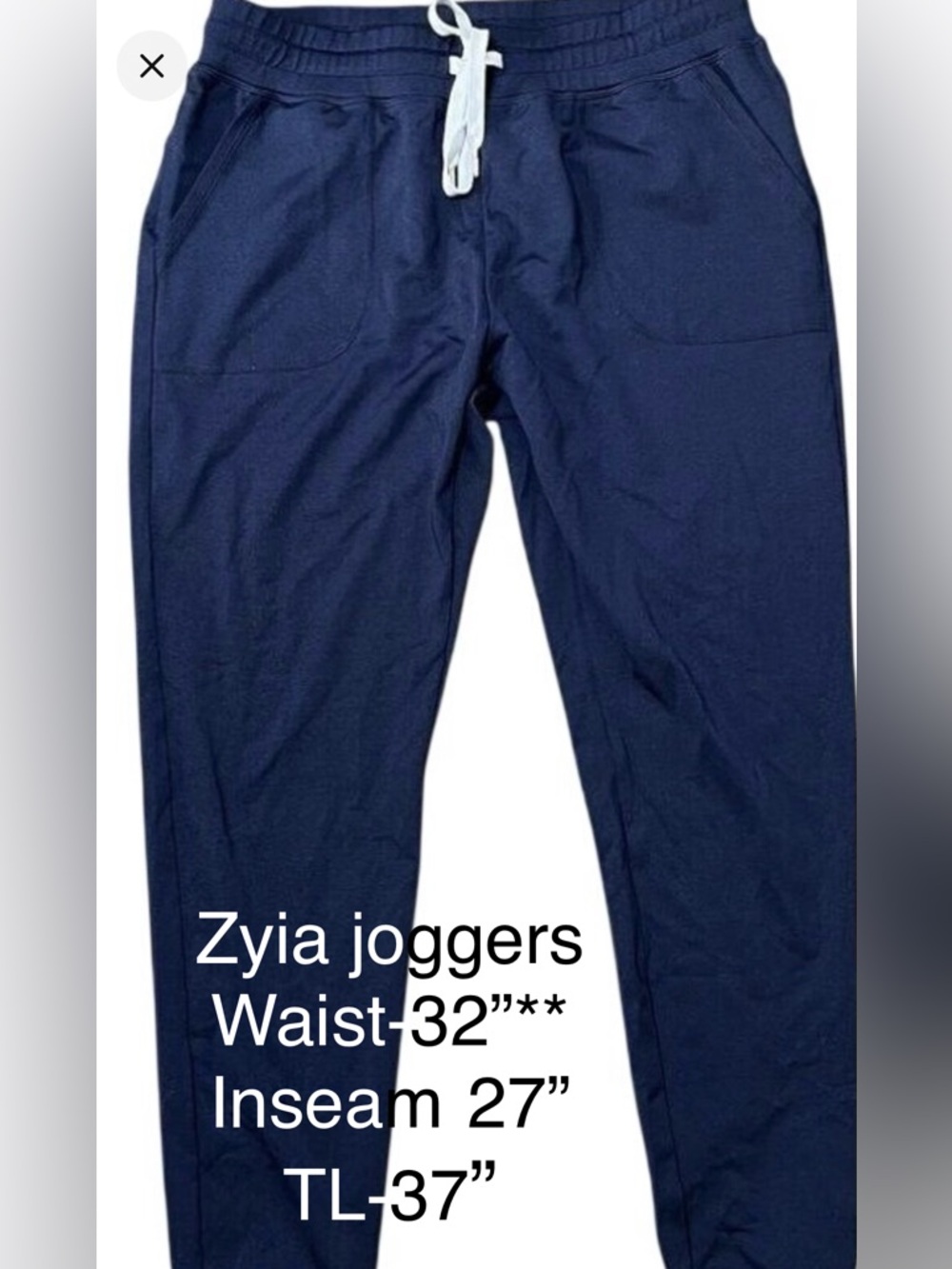 ZYIA Navy Drawstring Jogger Pants Size-Large